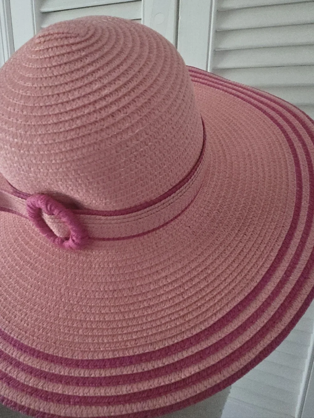 Pink Coral Wide Brim Sun Hat Kentucky Derby Garden Party NWOT
